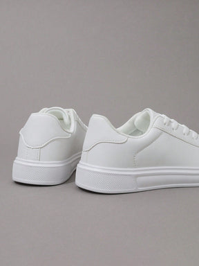 Tênis Casual Sintético Design Minimalista Com Solado Leve
