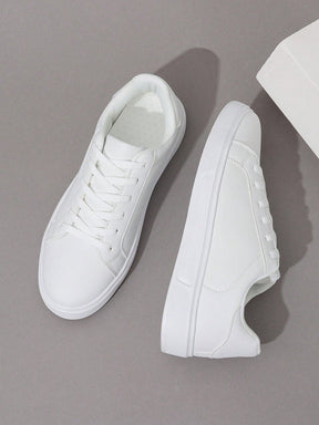 Tênis Casual Sintético Design Minimalista Com Solado Leve