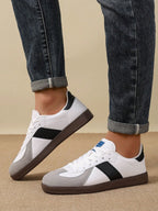 Tênis Casual Camurça Design Retrô Com Solado Resistente