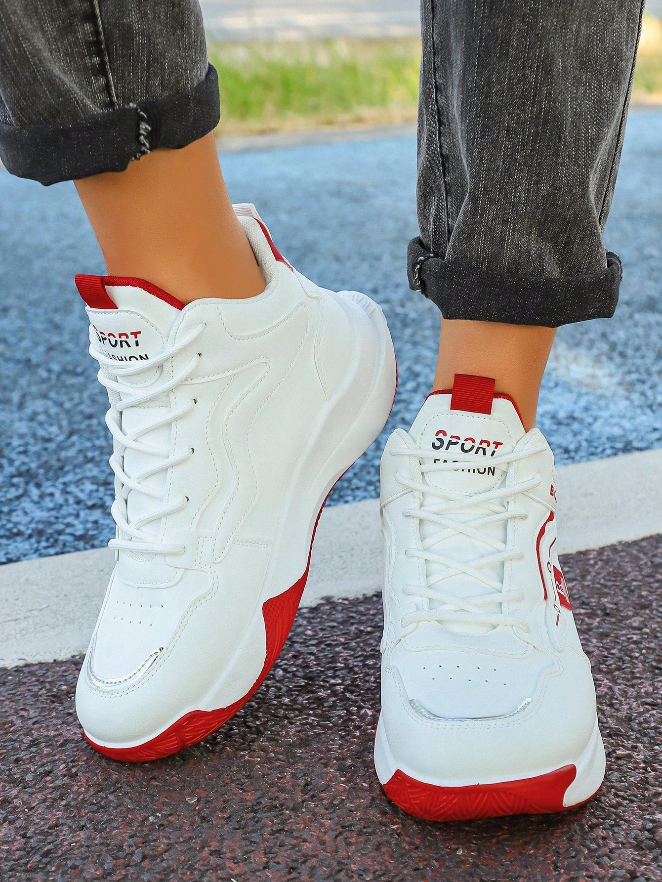 Tênis Corrida De Cano Alto Com Amortecimento Confortável