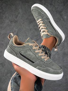 Tênis Casual Cano Baixo Estruturado Com Costuras