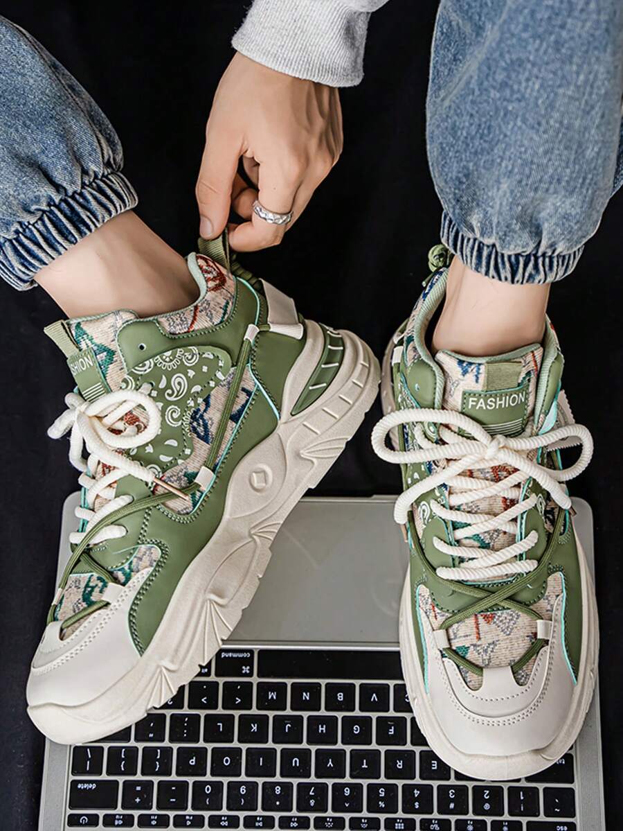 Tênis Chunky Cano Alto Visual Diferenciado