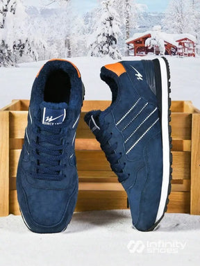 Tênis Casual Camurça Com Solado Antiderrapante Azul-marinho / 36 Tênis Casual Camurça Com Solado Antiderrapante