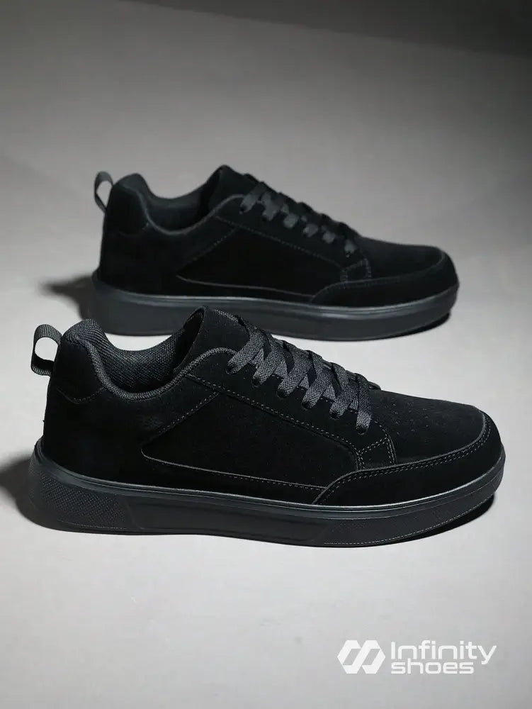 Tênis Casual Camurça Design Moderno Com Solado Resistente Preto / 36 Tênis Casual Camurça Design Moderno Com Solado