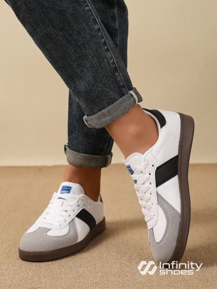 Tênis Casual Camurça Design Retrô Com Solado Resistente Tênis Casual Camurça Design Retrô Com Solado Resistente