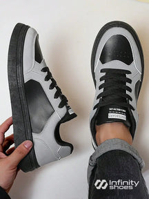 Tênis Casual Cano Baixo Estilo Retrô Cinza / 36 Tênis Casual Cano Baixo Estilo Retrô