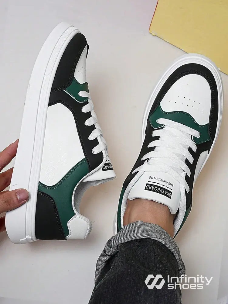 Tênis Casual Cano Baixo Estilo Retrô Verde / 36 Tênis Casual Cano Baixo Estilo Retrô