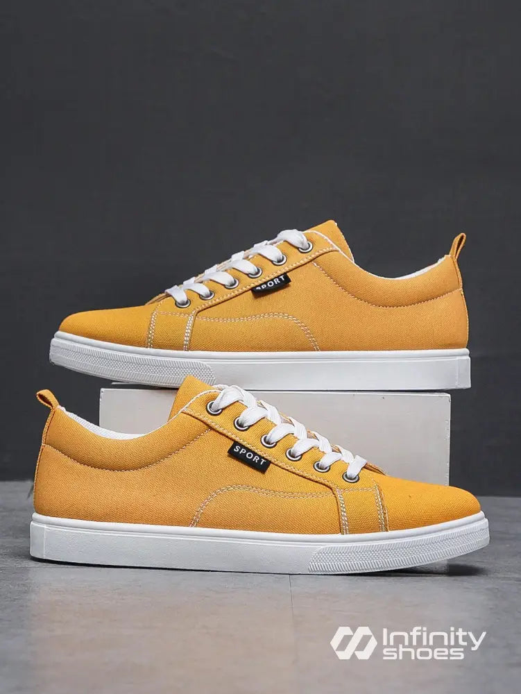 Tênis Casual Cano Baixo Lona Solado Clássico Amarela / 36 Tênis Casual Cano Baixo Lona Solado Clássico