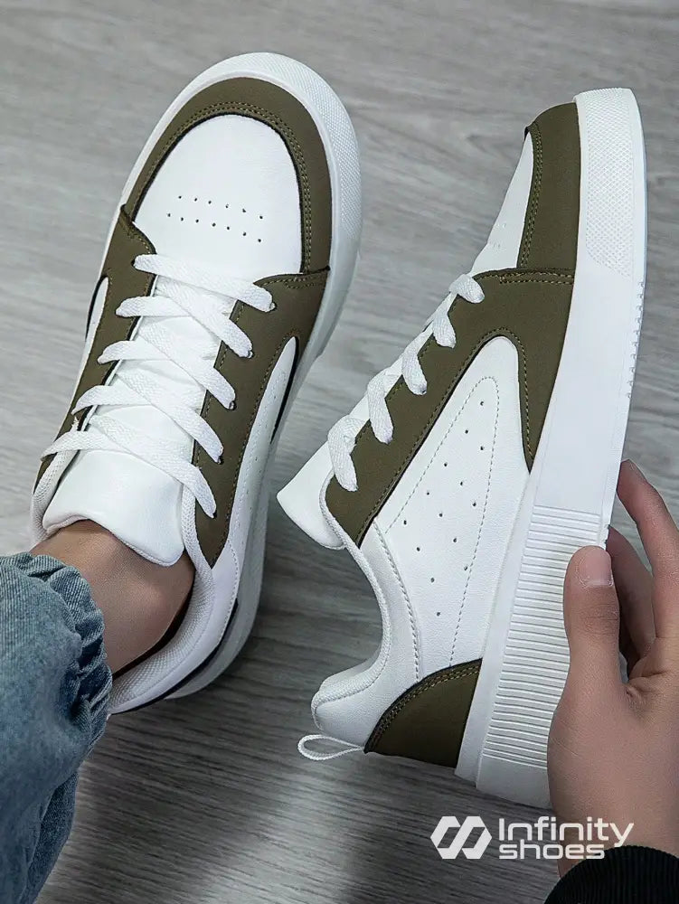 Tênis Casual Cano Baixo Recortes Com Solado Estruturado Branco / 36 Tênis Casual Cano Baixo Recortes Com Solado