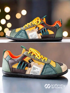 Tênis Casual Com Cabedal Multimaterial E Solado Resistente Tênis Casual Com Cabedal Multimaterial E Solado Resistente