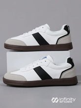 Tênis Casual Com Detalhes Em Camurça E Solado Emborrachado Branco / 36 Tênis Casual Com Detalhes Em Camurça E Solado