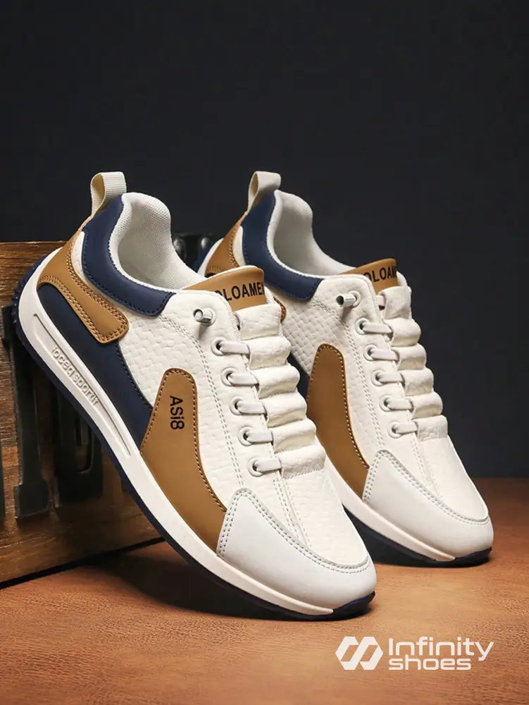 Tênis Casual Confortável Design Esportivo Bege / 36 Tênis Casual Confortável Design Esportivo