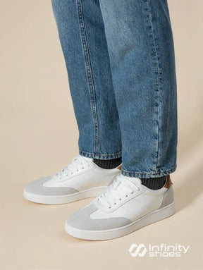 Tênis Casual Couro Com Detalhe No Calcanhar E Solado Baixo Tênis Casual Couro Com Detalhe No Calcanhar E Solado Baixo