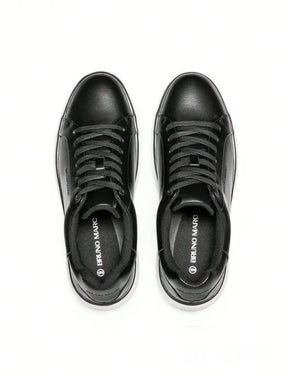 Tênis Casual Couro Com Solado Alto Confortável Tênis Casual Couro Com Solado Alto Confortável