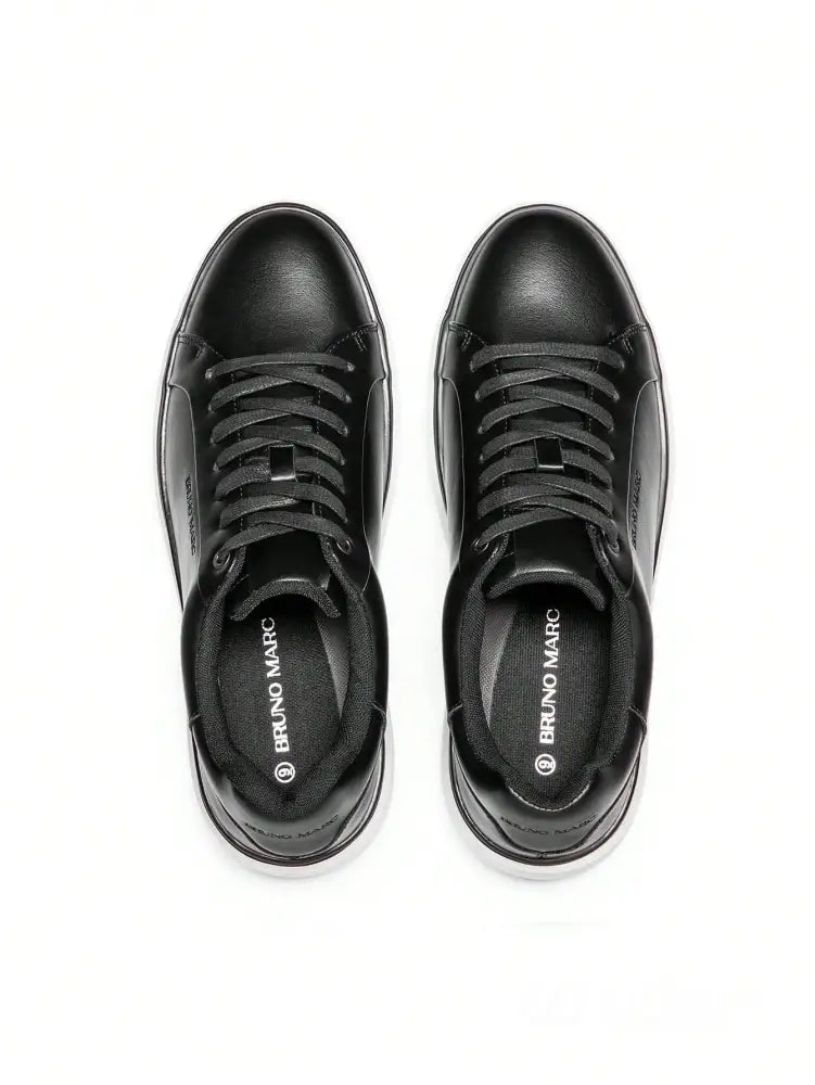 Tênis Casual Couro Com Solado Alto Confortável Tênis Casual Couro Com Solado Alto Confortável