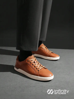 Tênis Casual Couro Com Solado Baixo Resistente Tênis Casual Couro Com Solado Baixo Resistente