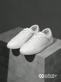 Tênis Casual Couro Com Solado Baixo Resistente Branco / 36 Tênis Casual Couro Com Solado Baixo Resistente
