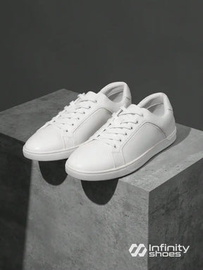 Tênis Casual Couro Com Solado Baixo Resistente Branco / 36 Tênis Casual Couro Com Solado Baixo Resistente