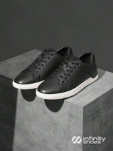 Tênis Casual Couro Com Solado Baixo Resistente Preto / 36 Tênis Casual Couro Com Solado Baixo Resistente