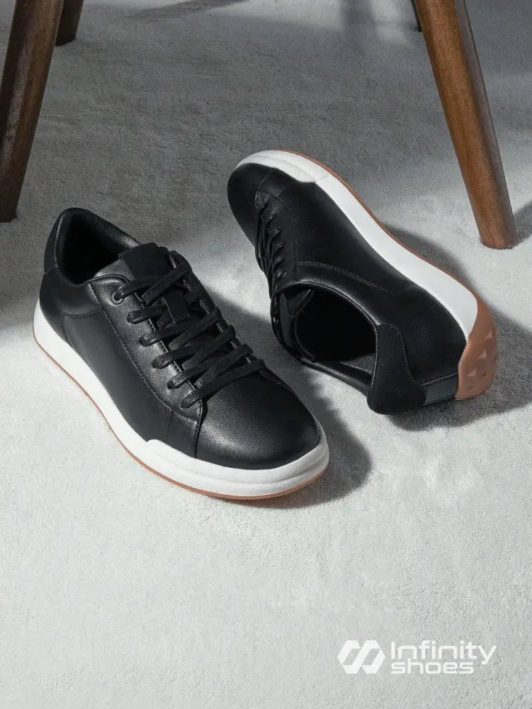 Tênis Casual Couro Design Minimalista Solado Resistente Tênis Casual Couro Design Minimalista Solado Resistente