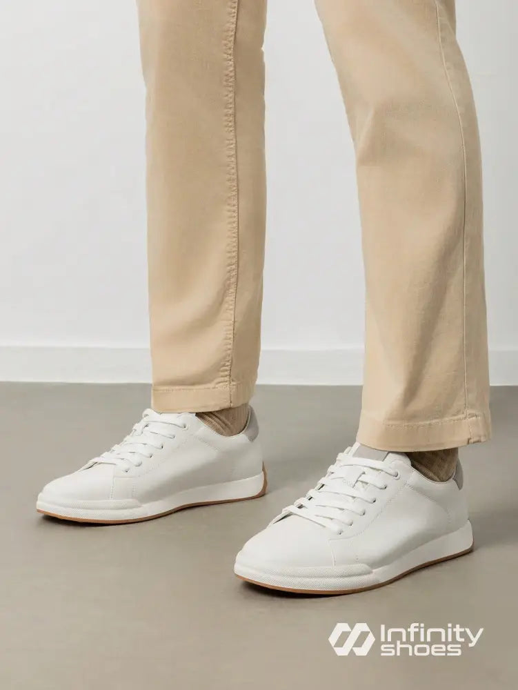 Tênis Casual Couro Design Minimalista Solado Resistente Tênis Casual Couro Design Minimalista Solado Resistente