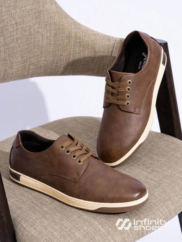 Tênis Casual Estilo Clássico Solado Resistente Café / 36 Tênis Casual Estilo Clássico Solado Resistente