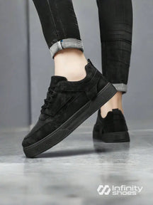 Tênis Casual Estilo Moderno Confortável Preto / 36 Tênis Casual Estilo Moderno Confortável