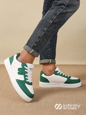 Tênis Casual Sintético Com Aplicações E Solado Grosso Tênis Casual Sintético Com Aplicações E Solado Grosso