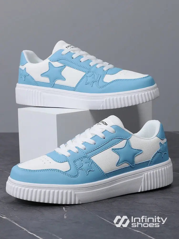 Tênis Casual Sintético Com Aplicações E Solado Grosso Tênis Casual Sintético Com Aplicações E Solado Grosso