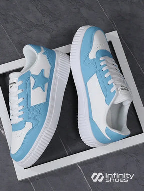 Tênis Casual Sintético Com Aplicações E Solado Grosso Tênis Casual Sintético Com Aplicações E Solado Grosso