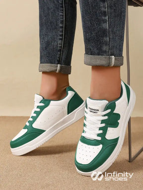 Tênis Casual Sintético Com Aplicações E Solado Grosso Tênis Casual Sintético Com Aplicações E Solado Grosso