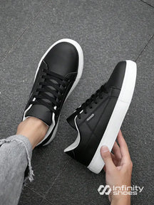 Tênis Casual Sintético Com Costura Lateral E Solado Preto / 36 Tênis Casual Sintético Com Costura Lateral E Solado