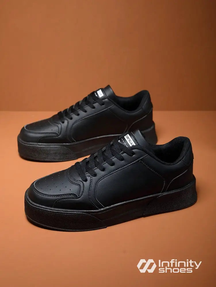 Tênis Casual Sintético Com Design Minimalista E Solado Alto Preto / 36 Tênis Casual Sintético Com Design Minimalista E