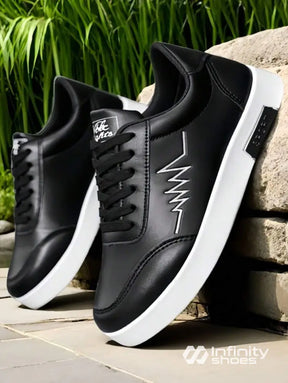 Tênis Casual Sintético Com Detalhe Bordado E Solado Resistente Preto / 36 Tênis Casual Sintético Com Detalhe Bordado E