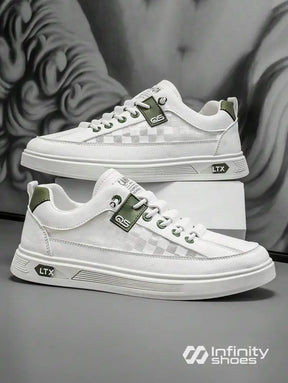 Tênis Casual Sintético Com Detalhes Modernos E Solado Grosso Tênis Casual Sintético Com Detalhes Modernos E Solado