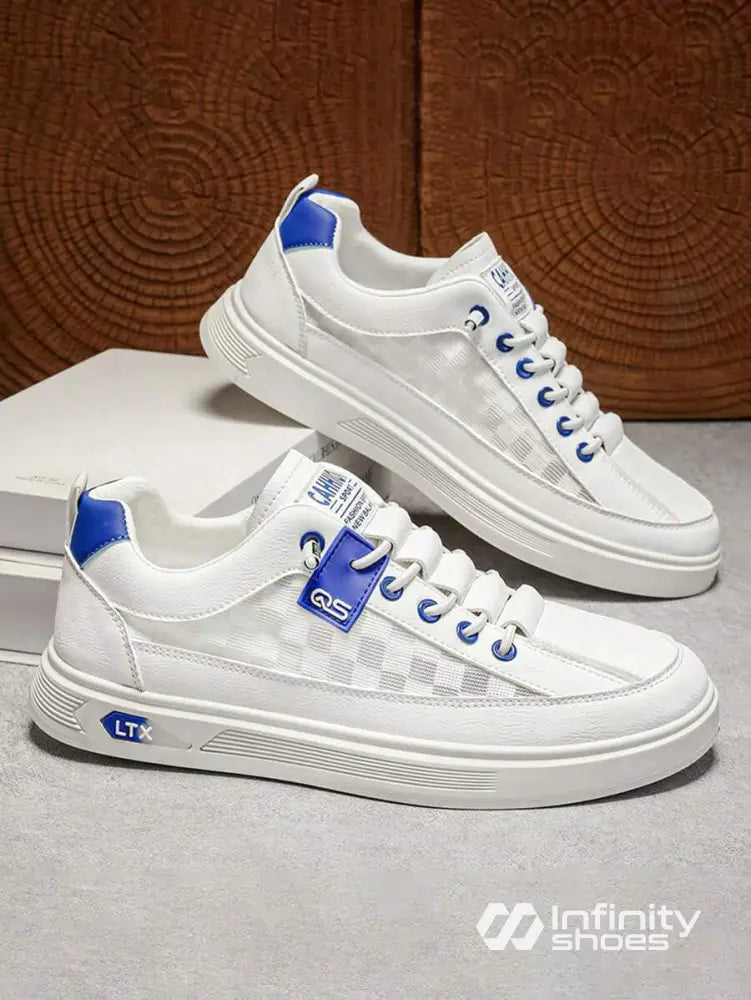 Tênis Casual Sintético Com Detalhes Modernos E Solado Grosso Tênis Casual Sintético Com Detalhes Modernos E Solado