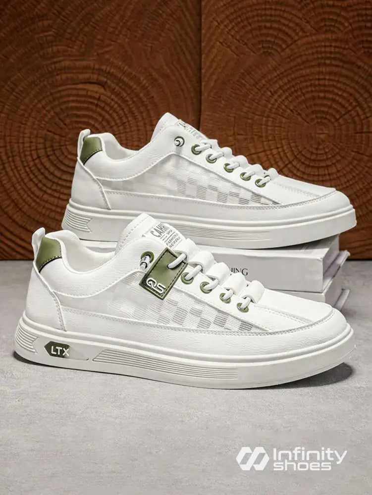 Tênis Casual Sintético Com Detalhes Modernos E Solado Grosso Verde / 36 Tênis Casual Sintético Com Detalhes Modernos E