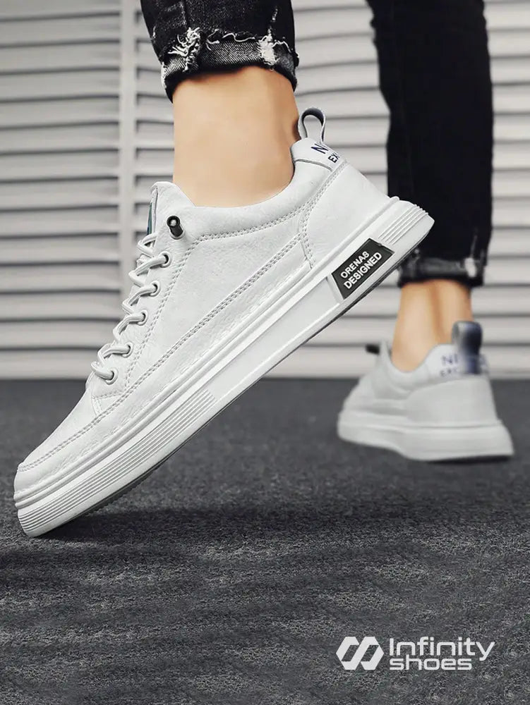 Tênis Casual Sintético Com Solado Alto Estilizado Branco / 36 Tênis Casual Sintético Com Solado Alto Estilizado