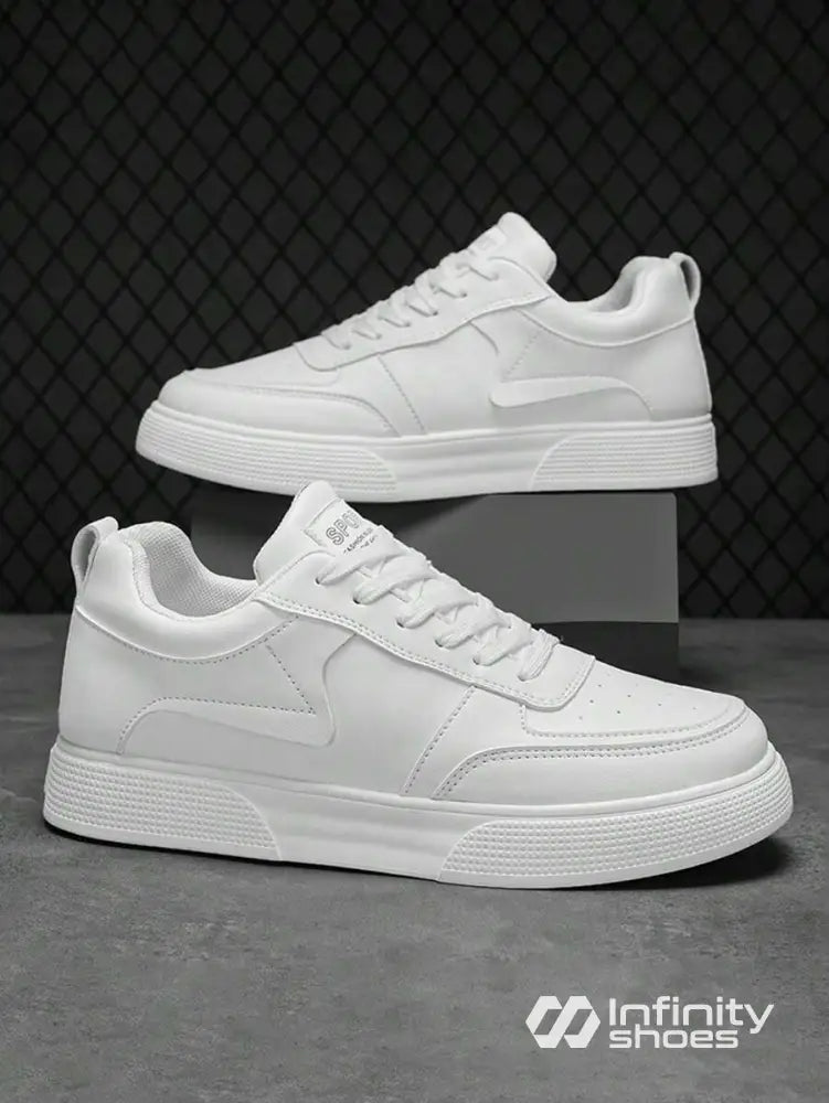 Tênis Casual Sintético Com Solado Reforçado E Design Clean Branco / 36 Tênis Casual Sintético Com Solado Reforçado E