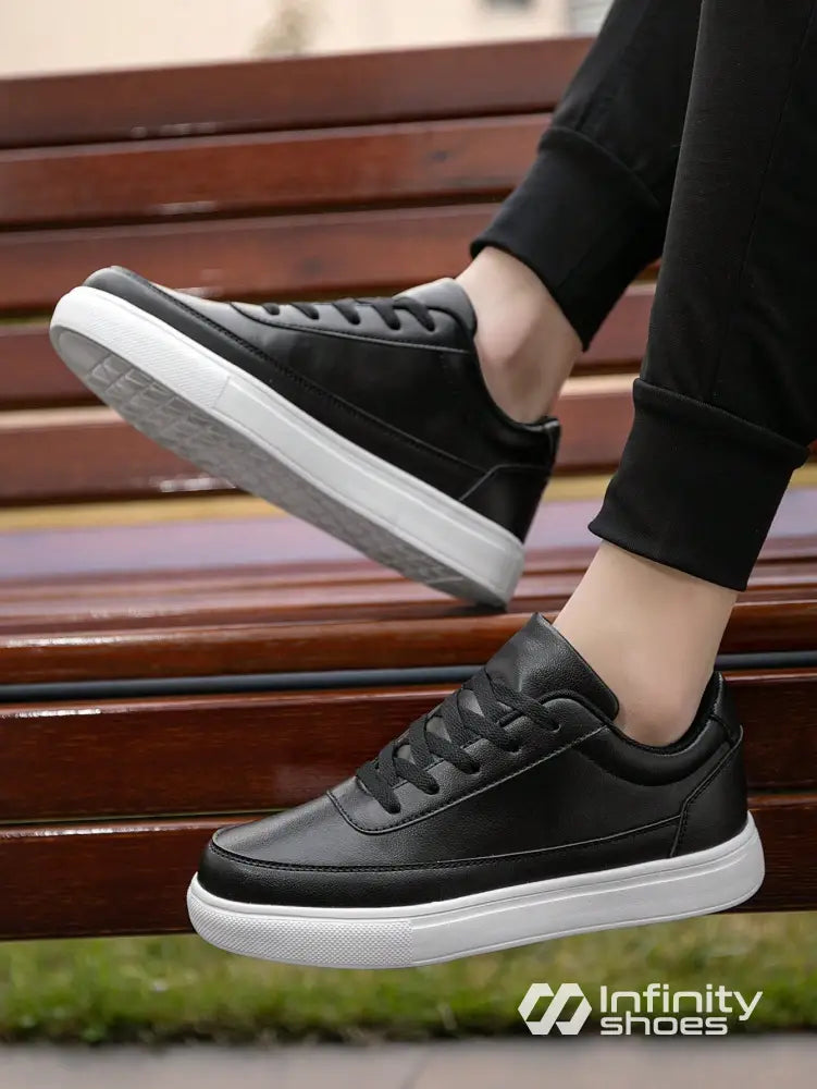 Tênis Casual Sintético Texturizado Com Solado Reto Tênis Casual Sintético Texturizado Com Solado Reto