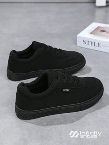 Tênis Casual Tecido Leve Com Solado Baixo Resistente Preto / 36 Tênis Casual Tecido Leve Com Solado Baixo Resistente