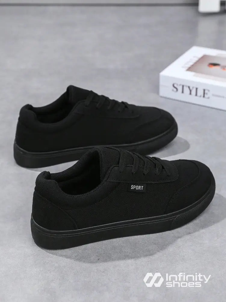 Tênis Casual Tecido Leve Com Solado Baixo Resistente Preto / 36 Tênis Casual Tecido Leve Com Solado Baixo Resistente