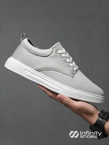 Tênis Casual Tecido Respirável Com Solado Baixo Resistente Cinza Claro / 36 Tênis Casual Tecido Respirável Com Solado