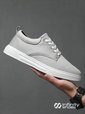 Tênis Casual Tecido Respirável Com Solado Baixo Resistente Cinza Claro / 36 Tênis Casual Tecido Respirável Com Solado