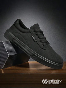 Tênis Casual Tecido Texturizado Com Solado Emborrachado Preto / 36 Tênis Casual Tecido Texturizado Com Solado