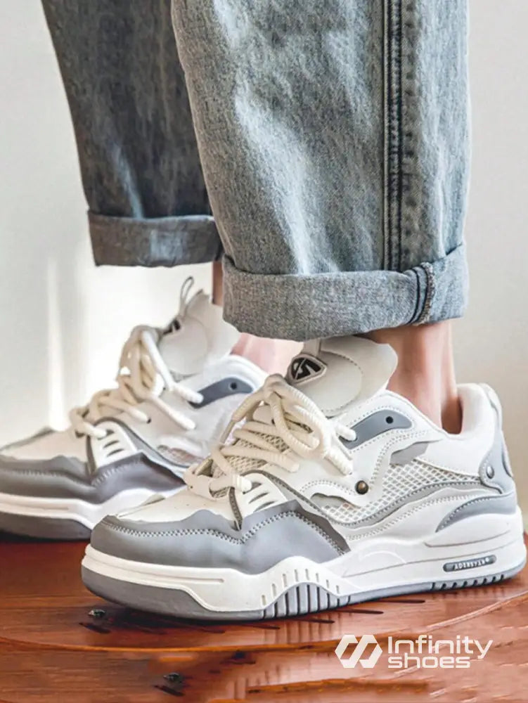 Tênis Chunky Cano Baixo Estilo Retrô Tênis Chunky Cano Baixo Estilo Retrô