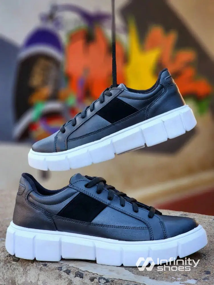 Tênis Chunky Cano Baixo Solado Blocado Moderno Preto / 36 Tênis Chunky Cano Baixo Solado Blocado Moderno