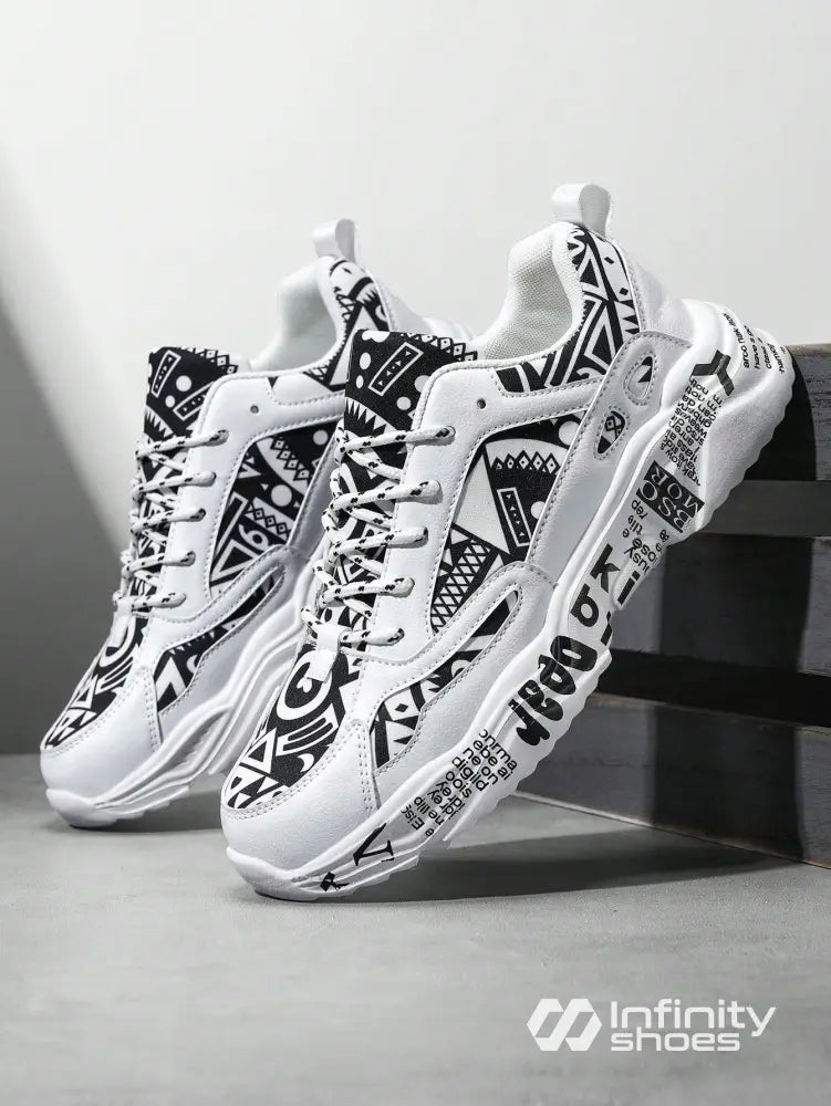 Tênis Chunky Cano Baixo Visual Imponente Preto e Branco / 36 Tênis Chunky Cano Baixo Visual Imponente