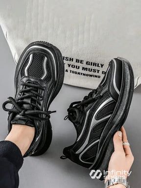 Tênis Chunky Esportivo Com Detalhes Refletivos Preto / 36 Tênis Chunky Esportivo Com Detalhes Refletivos