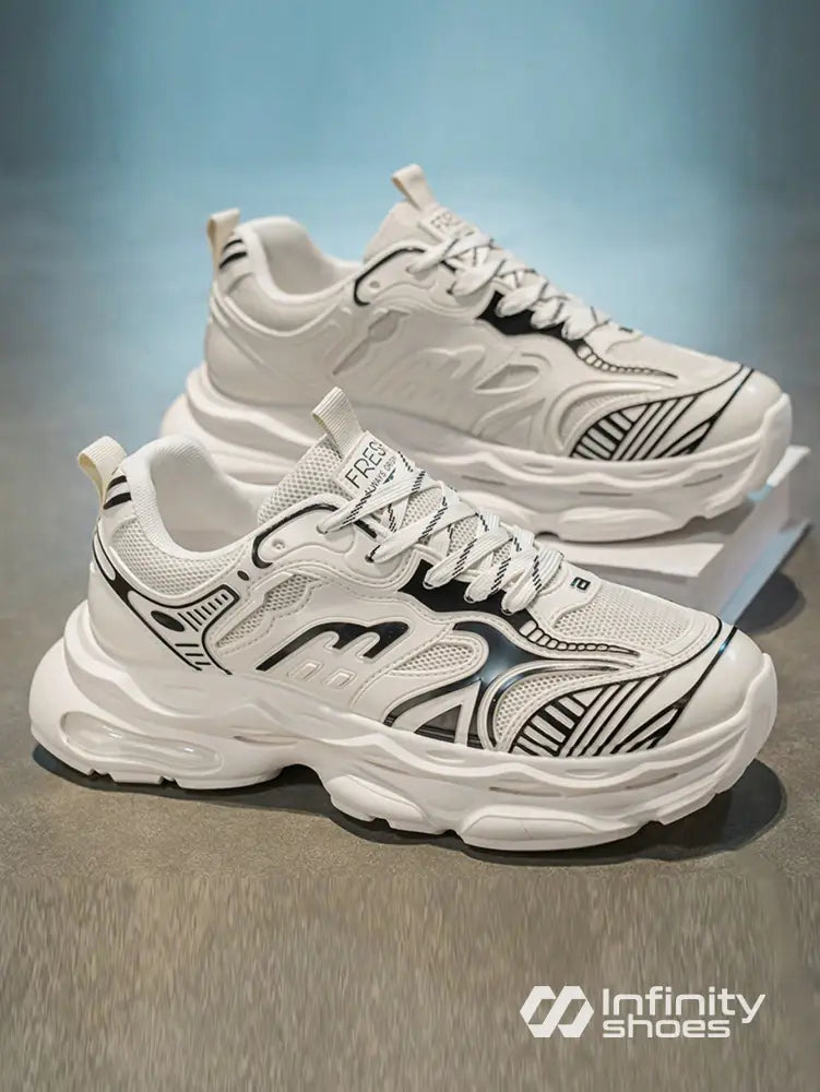 Tênis Chunky Estrutura Robusta Visual Urbano Branco / 36 Tênis Chunky Estrutura Robusta Visual Urbano